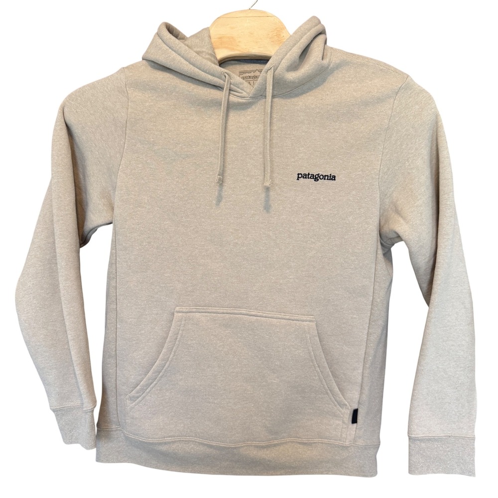 Patagonia Uprisal P-6 Hoodie Mens M Womens L Oatmeal Gorpcore Sustainable Preppy